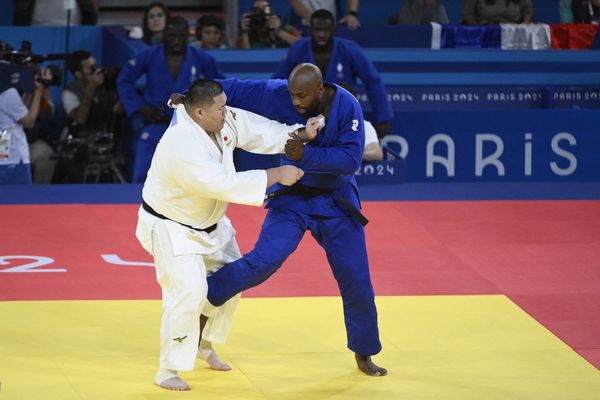 Teddy Riner, ici aux JO de Paris 2024, a suscité la passion de nombreux jeunes judokas.