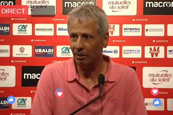 Lucien Favre lors de cette conférence de presse.