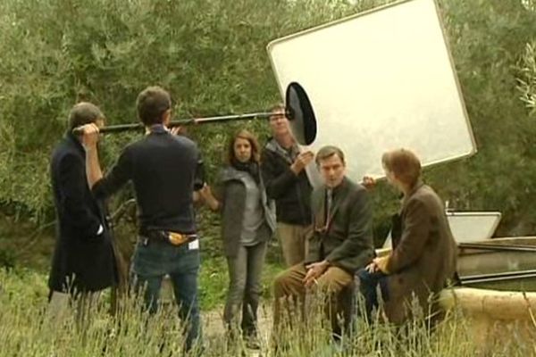 Sur le tournage de "meurtre à Carcassonne" en novembre 2014.