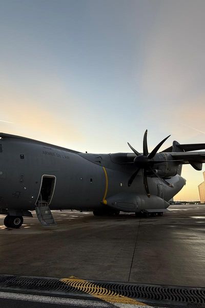 Sept A400M ont décollé de la base aérienne d'Orléans-Bricy direction Mayotte.