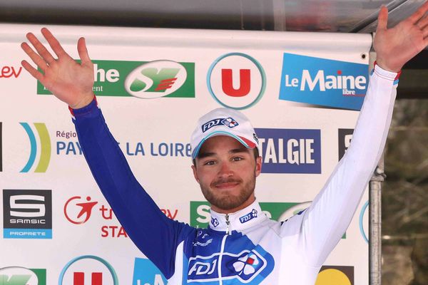 Marc Fournier au terme de la troisième étape du Circuit de la Sarthe. 