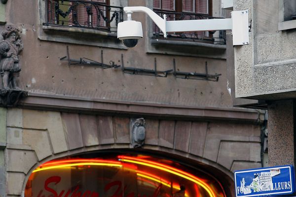  Caméra de videosurveillance à Strasbourg.