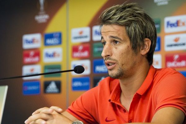 Le défenseur de l'AS Monaco Fabio Coentrao mercredi à Bruxelles, lors de la conférence de presse d'avant match.