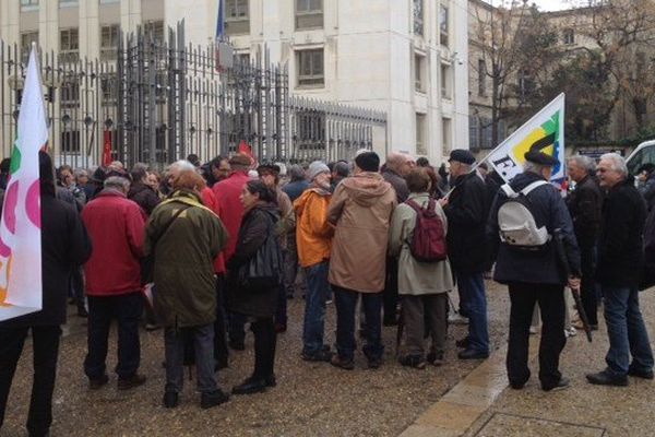 Rassemblement de retraités devant la préfecture de Montpellier - 17 mars 2015