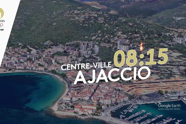 Le top départ de la flamme olympique en Corse est donné à Ajaccio.