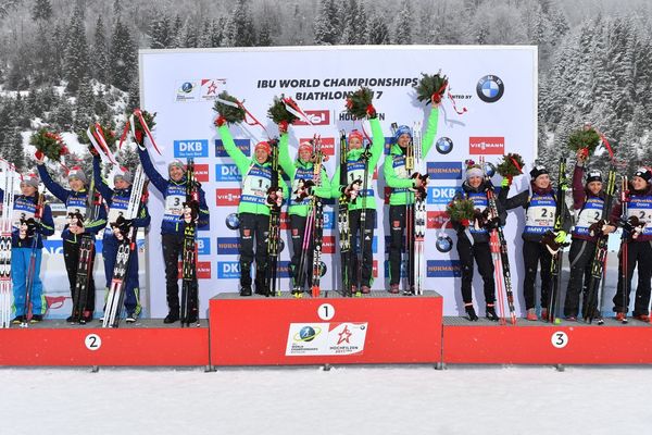 L'Allemagne, Ukraine, France sur le podium du relais d'Hochfilzen 2017 