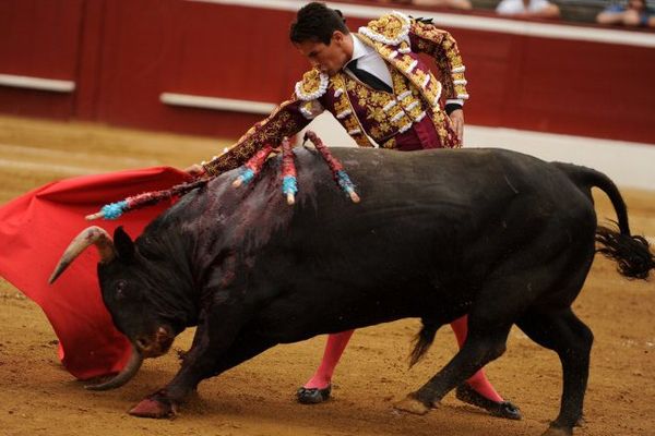 Triomphe de José-Maria Manzanares hier jeudi 21 juillet , lors de la deuxième corrida des fêtes de la madeleine 2017. 