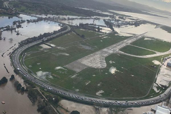 Les pistes de l'aéroport d'Ajaccio ont été complètement inondées lors des intempéries du week-end dernier.