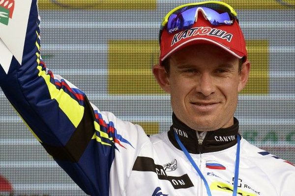  Alexander Kristof à l'arrivée de la 1ère étape du Paris-Nice - Contres (Loir-et-Cher) - 9 mars 2015 