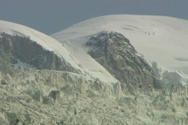 Le glacier d'Argentière dans le massif du Mont-Blanc.