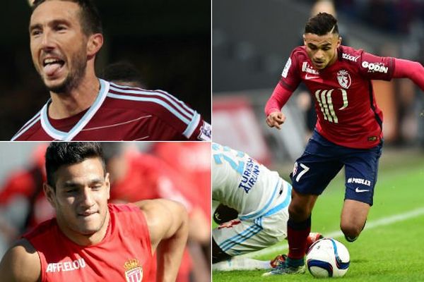 Les arrivées d'Amalfitano et Lopes (à gauche) au LOSC impliquent-elles le départ de Boufal (à droite) ?