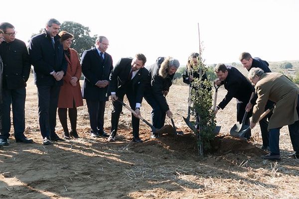 Lancement des travaux du nouveau parc à thème du Puy du Fou à Tolède en Espagne, le 16 janvier 2019