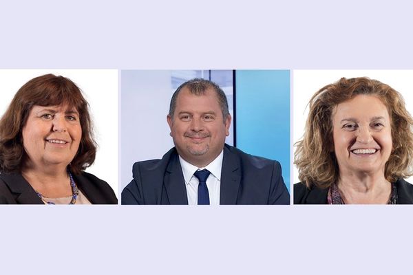 Mireille Robert, Alain Péréa et Danièle Hérin tous les trois élus aux législatives 2017 sous l'étiquette La République en Marche dans l'Aude.