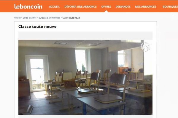 "A vendre classe d'école toute neuve. Par manque de professeur pour nos enfants de CE1/CE2". Voici l'annonce postée sur leboncoin par les parents d'élèves de l'école de Plounérin (22)