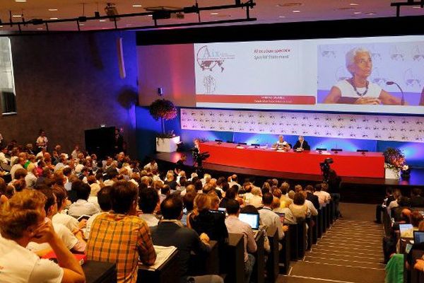 La présidente du FMI Christine Lagarde a participé aux rencontres économiques d'Aix en 2014.