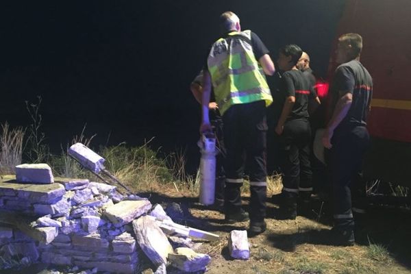 Les pompiers sont intervenus après la sortie de route d'un homme de soixante ans à Sagru.