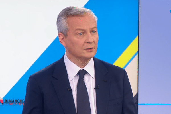 Le ministre de l'Économie, Bruno Le Maire, le 21 octobre 2018 dans l'émission "Dimanche en politique" sur France 3