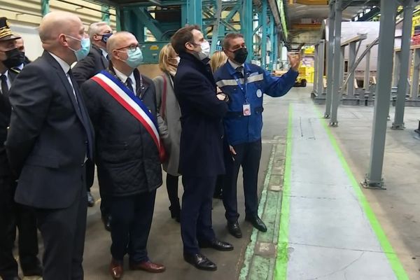 Jeudi 10 février, Emmanuel Macron visite l'entreprise General Electric à Belfort