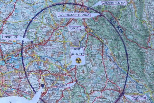 Autour du Bugey, 5 communes sont concernées, dans l'Ain et dans le nord-Isère