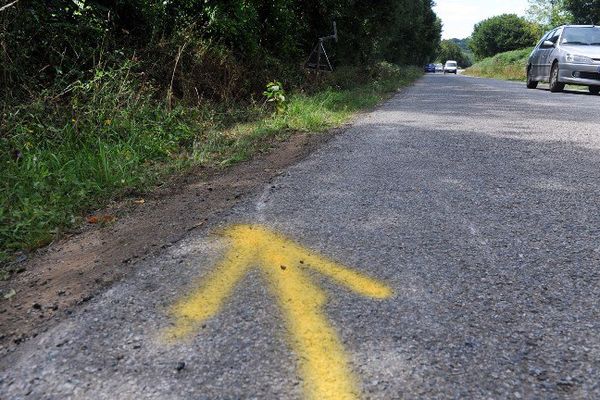 Sur les lieux de l'accident à Rohan