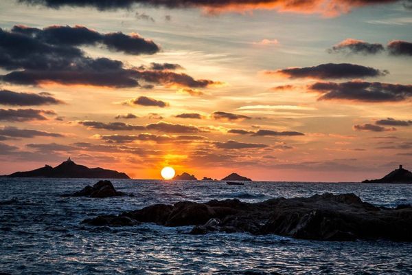 Coucher de soleil sur les Iles Sanguinaires