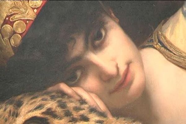 Odalisque couchée, dite aussi "Portrait de Saadia" - par Gaston-Casimir Saint-Pierre (vers 1895) - détail