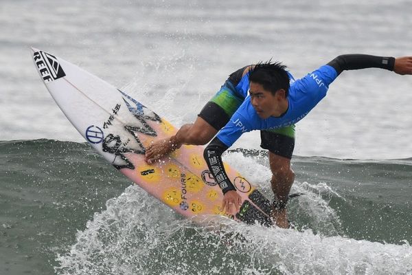 Le Japonais Momoto Tsuzuki lors d'une compétition test avant les JO de Tokyo 2020. 