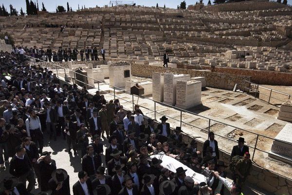 Lors des obsèques des victimes juives de Merah, en mars 2012 à Jérusalem