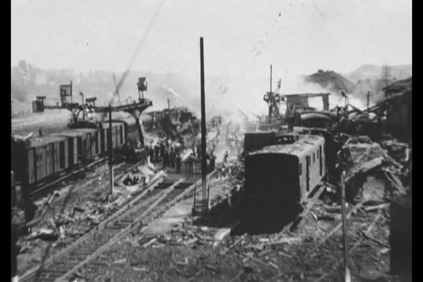 Bombardement de la gare de Besançon en 1943