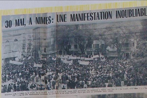 Un an à rechercher des photos de l'époque, des articles de journaux, des témoins et acteurs de mai 68. A Nîmes, les militants cgtistes se sont attachés à mettre en perspective les 50 ans de cette révolution sociale.