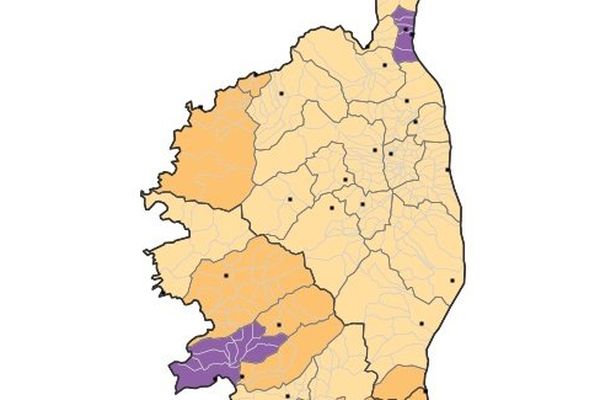 Nature juridique des EPCI à fiscalité propre au 1er Avril 2014 - Région : Corse