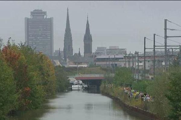 Trail en ville, à Mulhouse