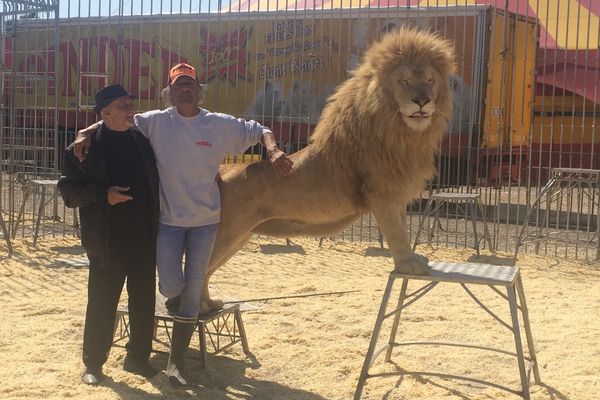 André Vylard avec Frédéric Edelstein au cirque Pinder