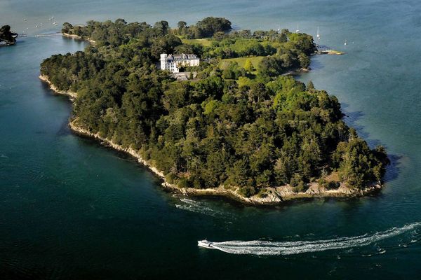 L'île Berder, à Larmor-Baden, dans le Morbihan. C'est sur ce site que le groupe Giboire envisage de construire un complexe hôtelier de luxe