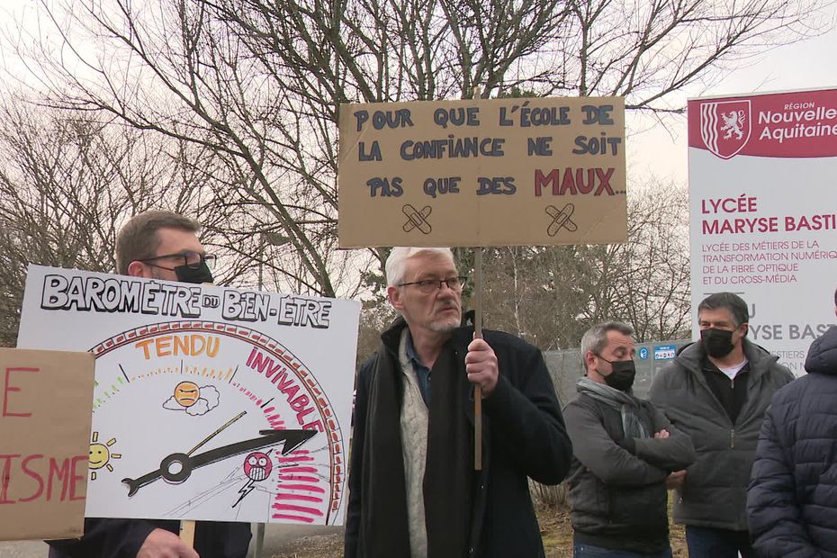 Limoges  nouvelle manifestation d'enseignants du lycée Maryse Bastié