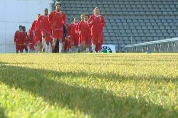 La pelouse du stade des Costières de Nîmes