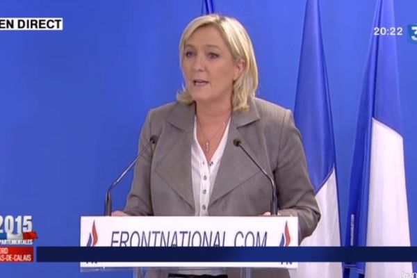 Marine Le Pen, ce dimanche soir.