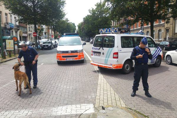 Oépration de police antiterroriste le 17 juin à Etterbeek. 