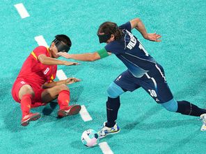 Le capitaine des Bleus et joueur de l'Unadev Bordeaux, Frédéric Villeroux, lors des Jeux paralympiques 2024.