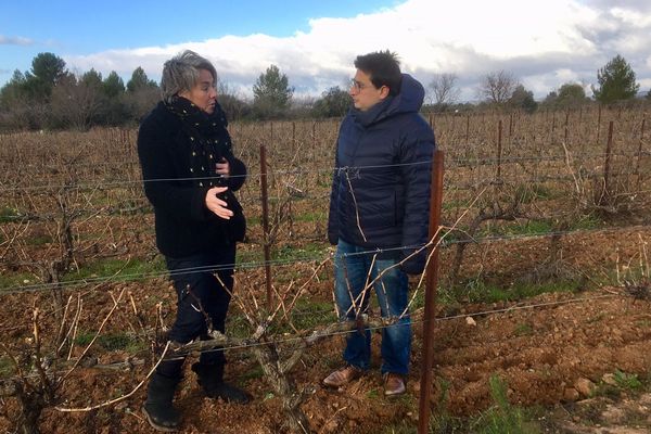 Camille Castera, agricultrice audoise, et Lionel Lasry, co-fondateur d'AgriLend.