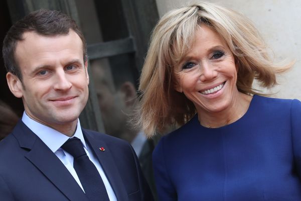 Le couple présidentiel Emmanuel et Brigitte Macron.