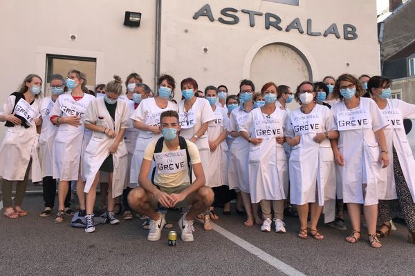 Mouvement de grève au laboratoire Astralab de Limoges, le 17 septembre 2020. 