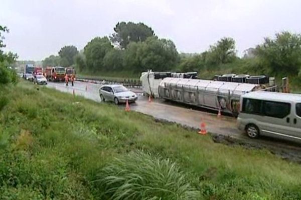 Après l'accident d'un camion citerne sur l'A63, une pollution avait entrainé l'interdiction de la baignade sur des plage du littoral landais.