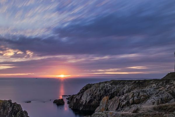 Coucher du soleil à la pointe Saint Mathieu, Plougonvelin