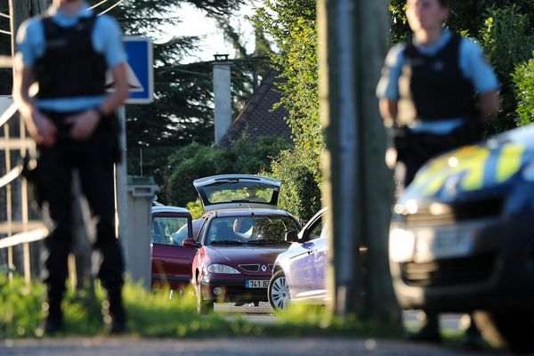 Perquisition chez le suspect de la disparition de la petite Maelys à  Domessin (archives). 