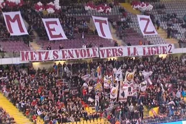 les supporters du FC Metz lors du match Metz Bastia