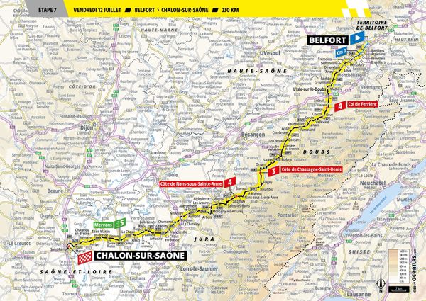 Carte Tour De France 2019 Dans Quelles Communes De Bourgogne Passe La Grande Boucle