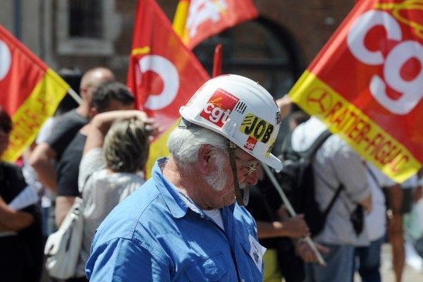 Lors d'une manifestation pour l'emploi à Toulouse en juin 2012