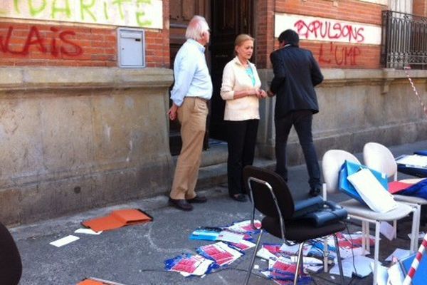 Les locaux saccagés de l'UMP 31