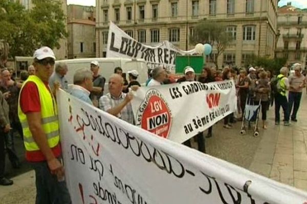 Montpellier - manifestation des anti-LGV entre Montpellier et Perpignan - 8 octobre 2012